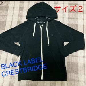 BLACK LABEL CRESTBRIDGE ジップパーカー ブラックレーベル