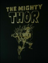 ｎ4084　MARVEL　MIGHT　THOR　マーベル　マイティ　ソー　アメコミ　映画　ヒーロー　金ラメ　プリント　半袖　tシャツ　人気　送料格安_画像2