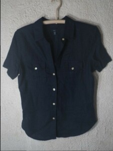 n3921 GAP Gap lady's short sleeves ...linen100% shirt popular postage cheap 