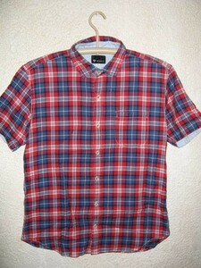 n391* Takeo Kikuchi *TK MIXPICE* check * short sleeves * shirt * popular * postage cheap *