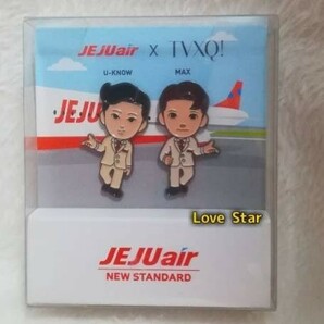 チェジュ航空 限定 ピンバッジ チャンミン ユンホ 新品 レア TVXQ! 客室乗務員 東方神起 MAX U-know