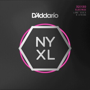 6弦用 D'Addario NYXL32130 Bass Strings 032-130 Long Scale ダダリオ ベース弦