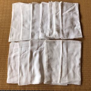 昭和レトロ 布おむつ おしめ 無地 ドビー織?10枚 さらし3枚 古布