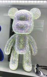  Kirakira bear figure bear custom doll gift present high class crystal Stone objet d'art Bearbrick Swarovski art 