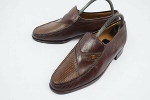 gila Rossi ./Guy laroche* original leather slip-on shoes / Loafer [24.0/. tea ]ma Kei made law *19J180