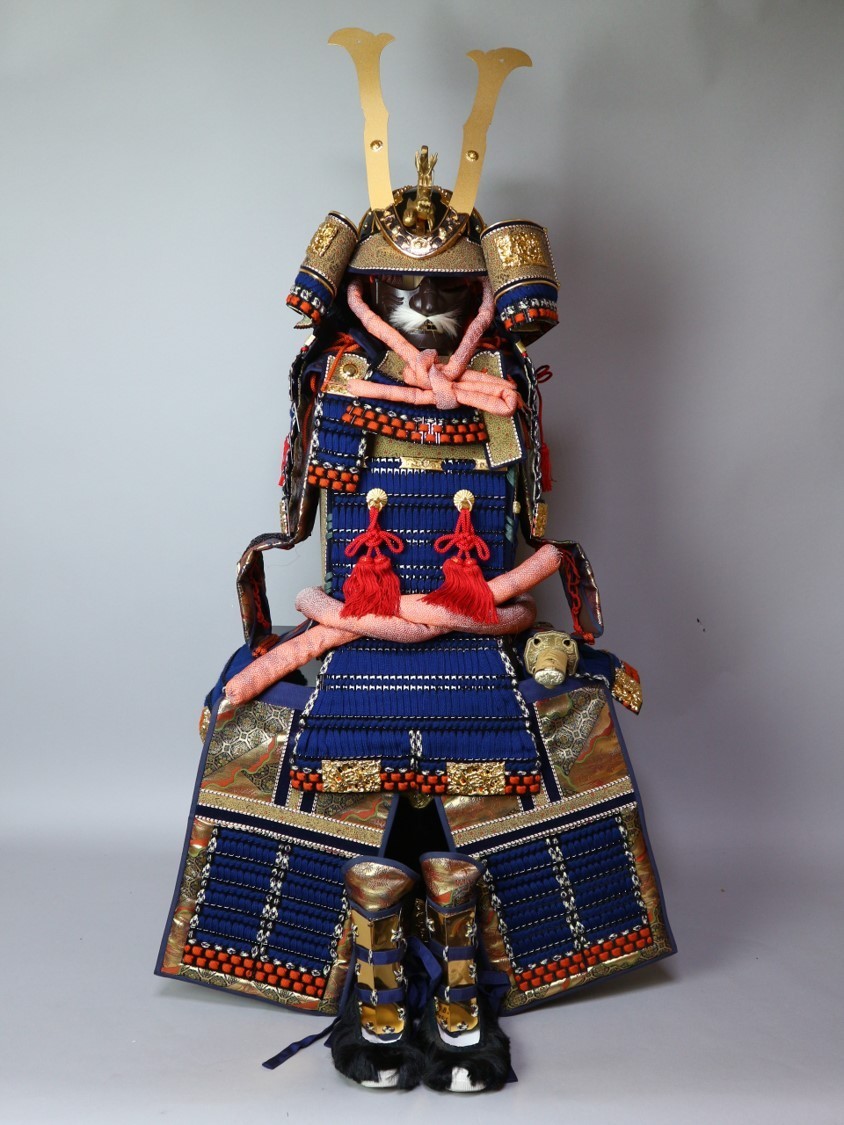 在庫保管品 着用大鎧 金小札朱糸威之大鎧 兜飾り 鎧飾り 端午の節句 五