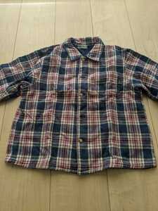 papp パプ　子供用　厚手シャツ　ボタンシャツ　110サイズ