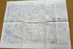 昭和52年国土地理院上野境地図　東武鉄道桐生線路線一部・新潟鉄工工場・王子製鉄工場・東芝シリコーン工場・高山彦九郎邸・東毛変電所等