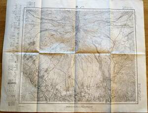 大正2年大日本帝国陸地測量部長野県南佐久郡諏訪郡山梨県北巨摩郡八ヶ嶽地図　甲州街道・南牧村清里村津金村安都那村秋田村篠尾村落合村等