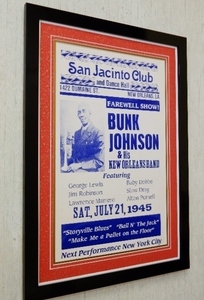 Bunk Johnson/gig постер / рамка / банк Johnson / Новый Орлеан * Jazz /tikisi-/Dixie Jazz/ gun bo искусство /New Orleans