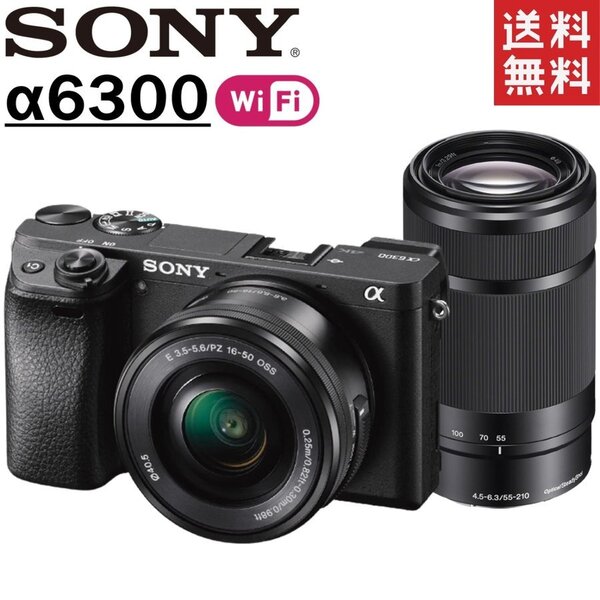 ソニー SONY α6300 ILCE-6300L ダブルレンズキット ブラック ミラーレス 一眼レフ カメラ レンズ 中古