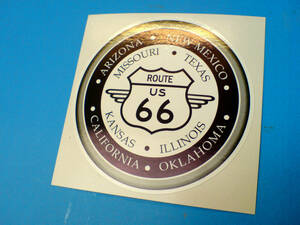 ◆海外 送料無料◆ ROUTE 66 & States Retro ルート66 85mm / ステッカー シール