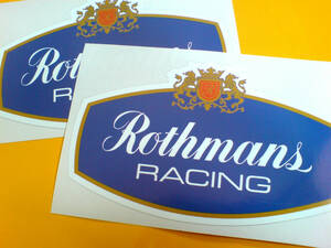 ◆海外 送料無料◆ ROTHMANS RACING Classic ロスマンズ 125mm / 2枚セット ステッカー シール