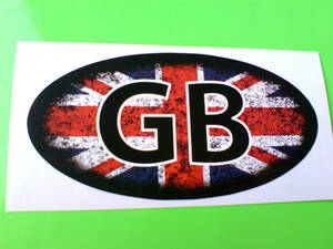 ◆海外 送料無料◆ UNION JACK GB Distressed ユニオンジャック 80mm / ステッカー シール