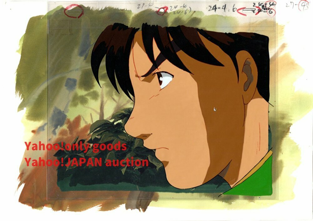 Les dossiers des garçons Kindaichi avec une peinture de fond assortie manuscrite Cel # Original Art Video Illustration Setting Materials Antique, Dessin de cellule, ligne ka, Dossiers du garçon Kindaichi