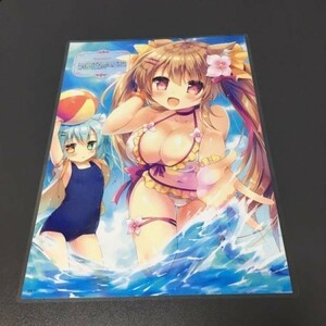 夏月まりな 2 切抜き ラミネート処理品 加工品 切抜 切り抜き A4 イラスト i5