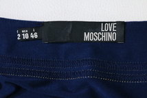 訳あり☆ラブ　モスキーノ：ストレッチ　チュニック　トップス　カットソー　LOVE MOSCHINO/日本Ｌサイズ相当/ネイビー_画像7