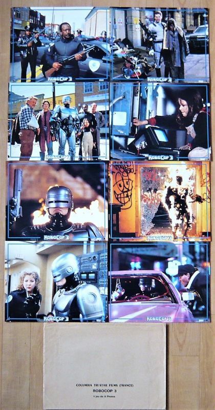 RoboCop 3 French version original lobby card complete set of 8, movie, video, Movie related goods, photograph