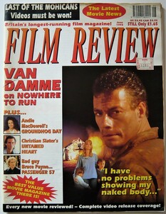 洋書 FILM REVIEW JUNE 1993 ボディ・ターゲット　ジャン＝クロード・ヴァン・ダム　アンディ・マクダウエル