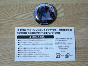 レア 非売品 新品未使用 JR東日本 エヴァンゲリオン スタンプラリー 全駅達成計画 5駅達成 オリジナル缶バッジ Mark.6 渚カオル 碇シンジ