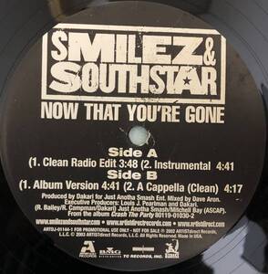 WESTSIDE SOUTH / US PROMO ONLY / SMILZ & SOUTHSTAR / NOW THAT YOU'RE GONE