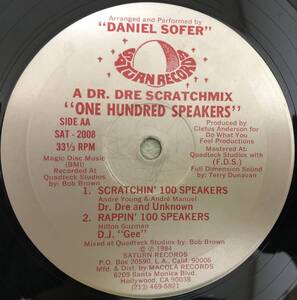 OLD MIDDLE 放出中 / A DR.DRE SCRATCHMIX - ONE HUNDRED SPEAKERS / RHYTHM ROCK RAPP UNKNOWN DJ / SCRATCHIN 100 SPEAKERS /1984 HIPHOP