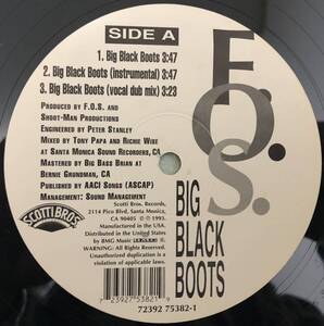 OLD MIDDLE 放出中 / US ORIGINAL / F.O.S. / BIG BLACK BOOTS / 1993 HIPHOP