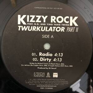 SOUTH / US PROMO ONLY / KIZZY ROCK / TWURKULATOR PART 2 FEAT B.G. YING YANG TWINZ / PRO BY DJ SMURF / 2002 HIPHOP