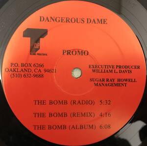 OLD MIDDLE 放出中 / マイナー WESTSIDE GANGSTA G-RAP / DANGEROUS DAME / THE BOMB / 1991 HIPHOP / US ORIGINAL PROMO