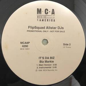 US PROMO ONLY / FLIPSQUAD ALLSTAR DJS / BIZ MARKIE - IT'S DA BIZ / DOO WOP FEAT UNEEK & DON BLAQ - MEMBERS ONLY / 1998 HIPHOP