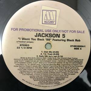 OLD MIDDLE 放出中 / JACKSON 5 / I WANT YOU BACK '98 / US PROMO ONLY