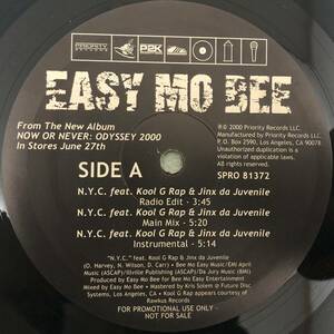 US PROMO ONLY / EASY MO BEE / N.Y.C. FEAT KOOL G RAP / LET'S MAKE A TOAST FEAT FLIPMODE SQUAD / 2000 HIPHOP