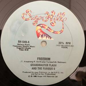 OLD MIDDLE 放出中 / US ORIGINAL / GRANDMASTER FLASH AND THE FURIOUS 5 / FREEDOM / 1980 HIPHOP / SUGER HILL