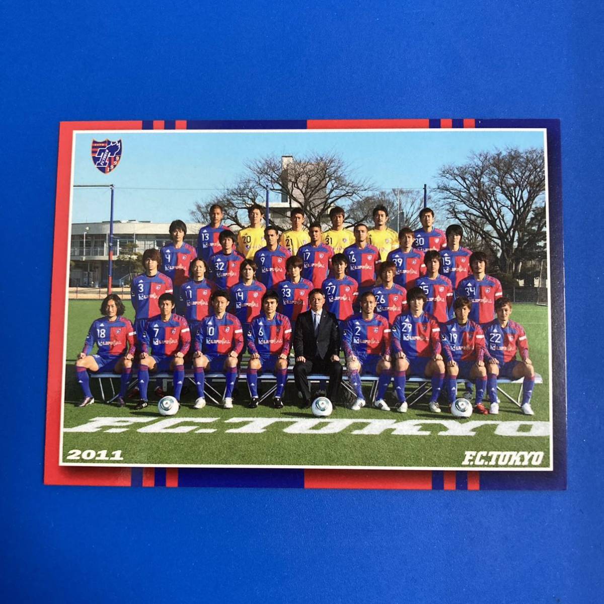 Foto de grupo del equipo FC Tokyo 2011 Tarjeta oficial del día del partido no a la venta, fútbol, tarjeta única, Problema del equipo