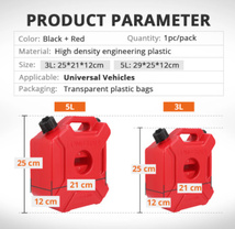 3L 5L ポータブル燃料タンク スペアガソリンプラスチックタンク マウントオートバイ ジェリー缶 ガソリンオイル容器燃料_画像7