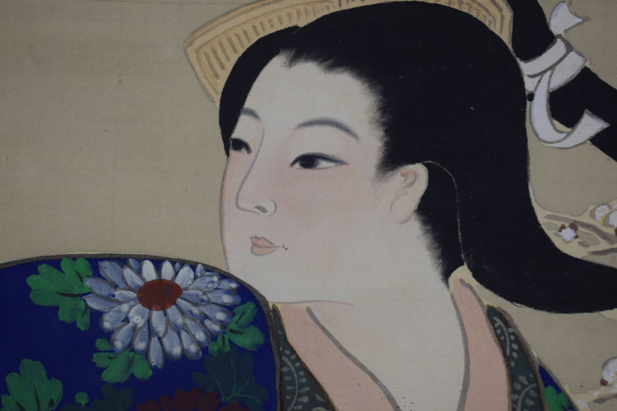 [Authentique] Kuboi Kasane/Peinture de beauté/Beauté de la neige et des fleurs de prunier/Parchemin suspendu ☆Navire au trésor☆X-441 JM, Peinture, Peinture japonaise, personne, Bodhisattva