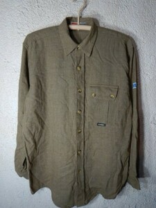 to2255 XLARGE CIVILIAN XLarge America made Vintage linen.. shirt Civilian badge design shirt 