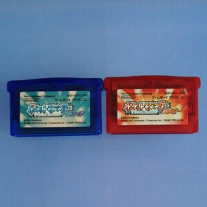 ポケットモンスター 2本セット!! ルビーサファイア GBA!! 新品電池交換済み!!