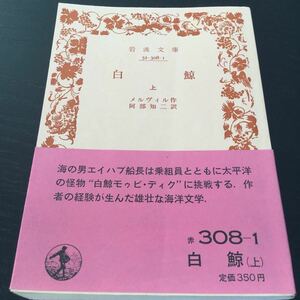 b12 白鯨 安倍知ニ 岩波文庫 32-308-1 メルヴィル 海洋文学 文学 小説 日本作家 日本小説 白鯨モゥビディク 