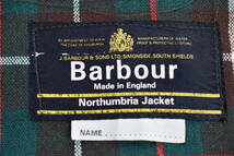 希少！　Barbour バブアー　northumbria ノーザンブリア　1クレスト　ブラウン　オイルドジャケット 　中古_画像4