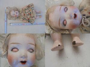 AKa6805* Hayabusa * old baby bisque doll that time thing old house warehouse . antique the first soup 