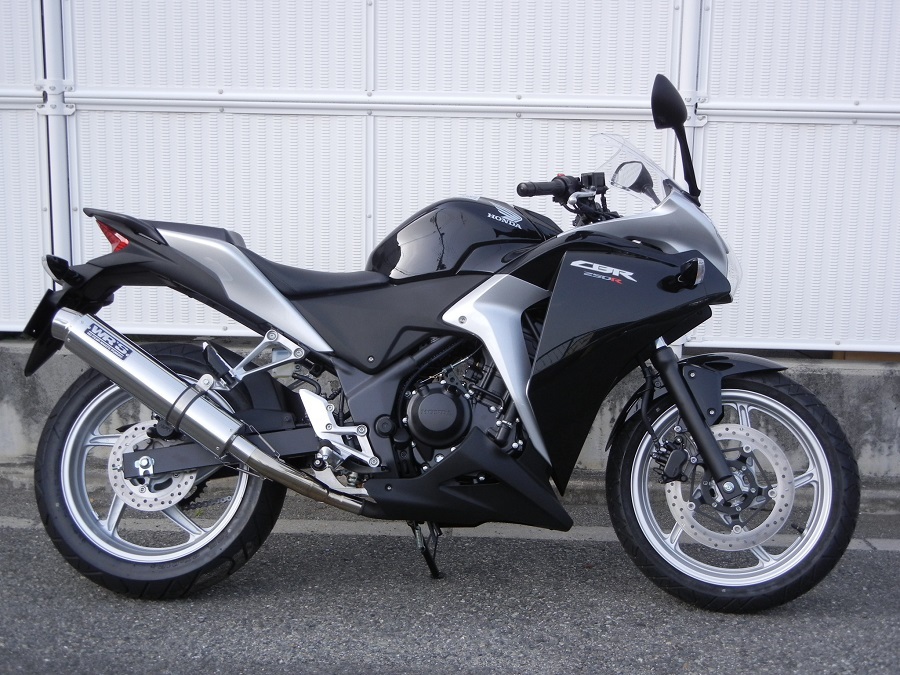 新品 WR’S CBR250R (~\'13) (JBK-MC41) スリップオン ラウンドタイプ ステンレス/ステンレス BF1205JM ダブルアールズ マフラー