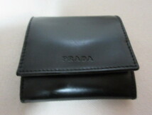 プラダ PRADA 本革 コインケース S ブラック 財布（中古）_画像3