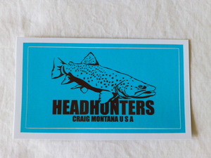 HEADHUNTERS ステッカー HEADHUNTERS CRAIG MONTANA U.S.A Fly Fishing MISSOURI RIVER TROUT trout フライフィッシング トラウト