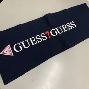 GUESS マフラー ゲス　未使用　新品　ストール　ショール　アクリル　ネイビー　紺色