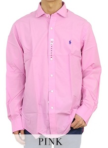 新品 アウトレット 2416 Mサイズ 長袖シャツ ブロード スプレッドカラー polo ralph lauren ポロ ラルフ ローレン pink ピンク