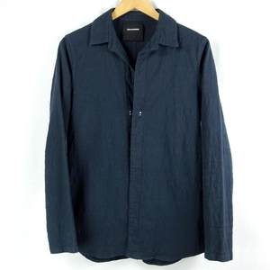 ■ripvanwinkle リップヴァンウィンクル / R15SS-006 NEW HOOK SHIRT / 日本製 / コットンスラブ ストレッチ フックシャツ size 4 ネイビー