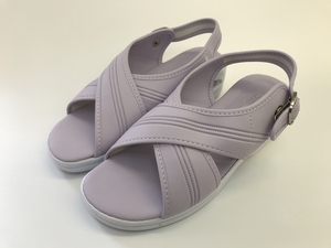 CWE1024　新品　シューズ　靴　介護　看護　軽量　サンダル　エアー　Sサイズ（22.0cm～22.5cm）　ラベンダー