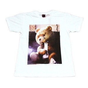 テッド TED 映画 クマのぬいぐるみ おもしろTシャツ カワイイ ストリート系 デザインTシャツ おもしろTシャツ メンズ 半袖★M414M