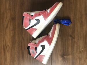 NIKE AIR JORDAN 1 × TROPHY ROOM US8.5 RETRO Chicago ナイキ エアジョーダン1 シカゴ 青紐